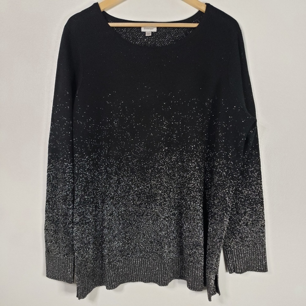 Avenue 18/20 Plus Size Sparkle Ombre Sweater Top